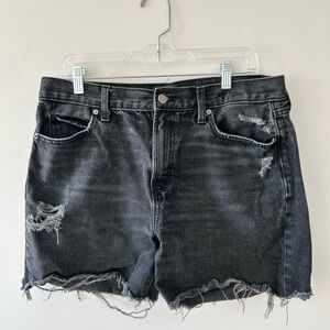 💥 Old Navy Women’s Distressed Black Denim Shorts Size 10